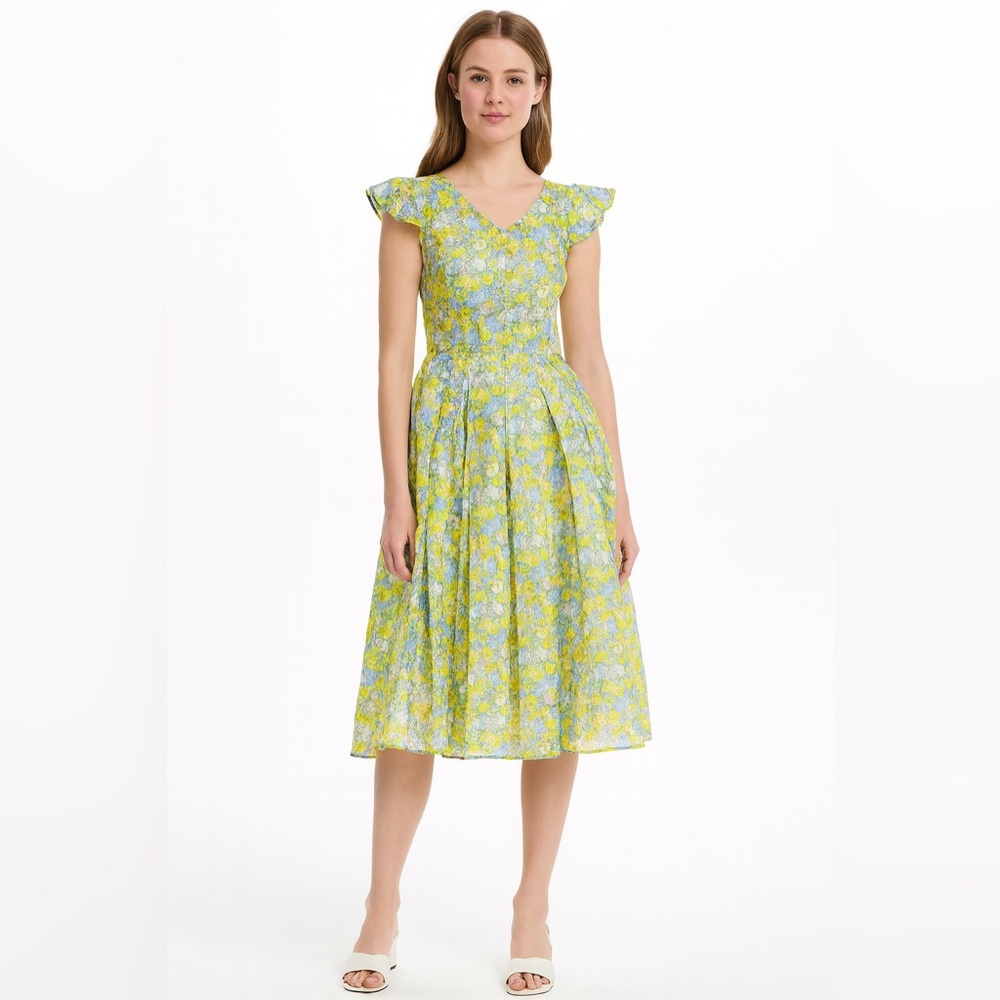 On and On A-line Floral V-neck Dress Size 1 Juniors Women’s Small Sz. S